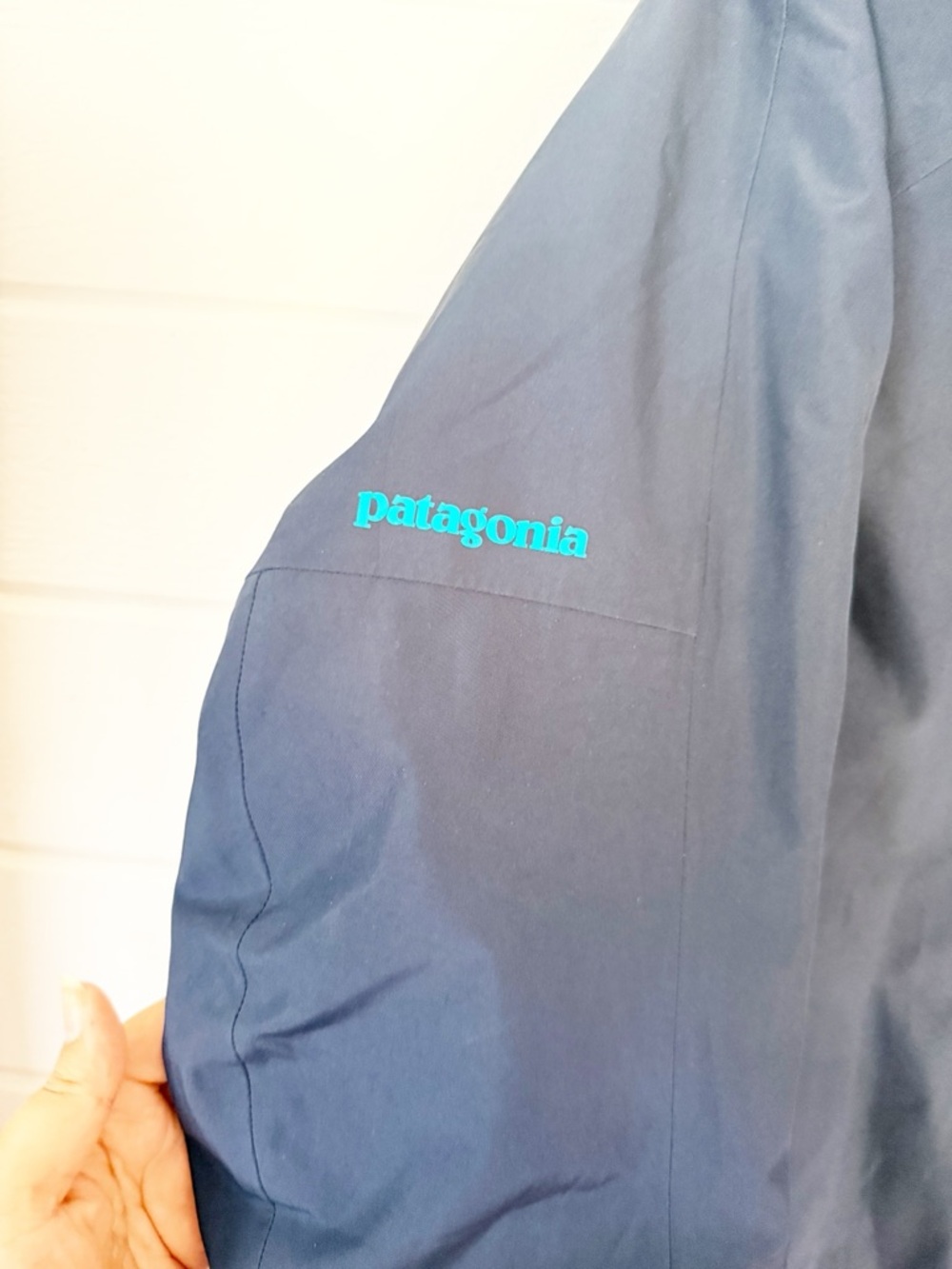 Patagonia Gore-Tex Waterproof Insulated Ski Snowboard Jacket Blue Teal Women’s L - Picture 4 of 10